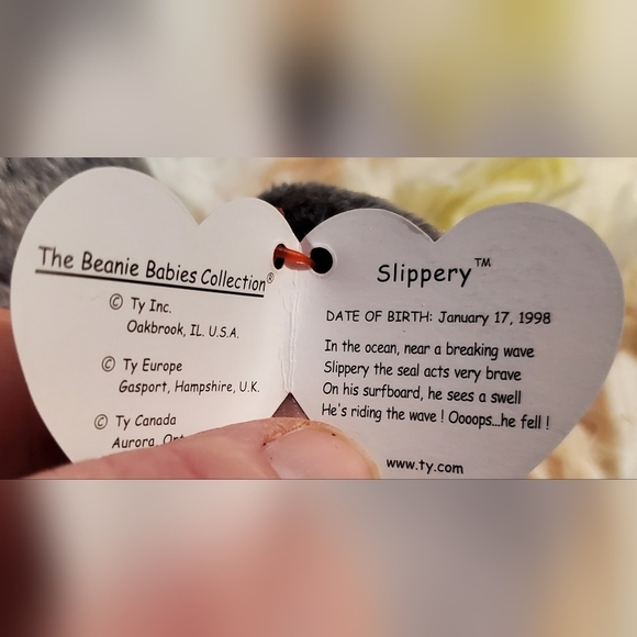 **RETIRED** Ty Beanie Baby: Slippery the Seal - Picture 5 of 6